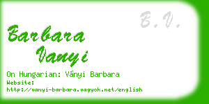 barbara vanyi business card